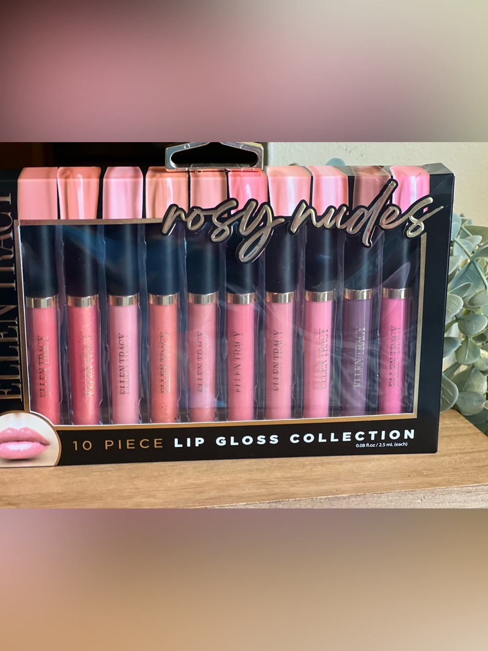 Ellen Tracy Rosy Nudes Pink Lip Gloss Set